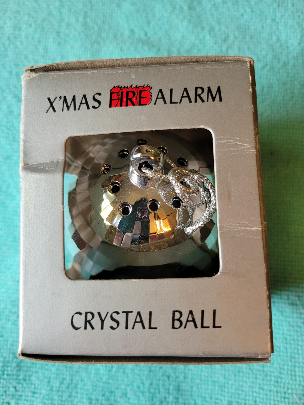 Silver Crystal Ball Ornament - Holiday Pendant